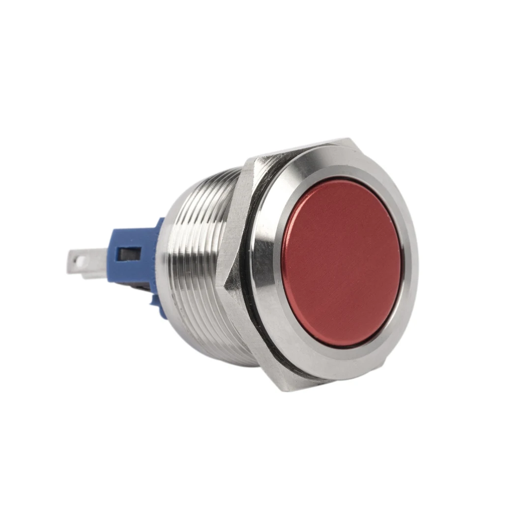 Qiannian Custom-Made Model 22mm Red Button Momentary Stainless Steel 6pin Push Button Switch