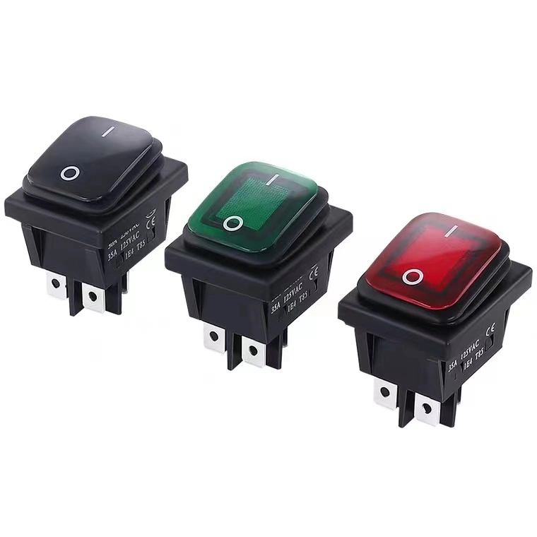 Four-Pin Six-Pin 16A/20A/30A 250V Waterproof Rocker Ship Type Switch with Electric Tools on off Switch Kcd4
