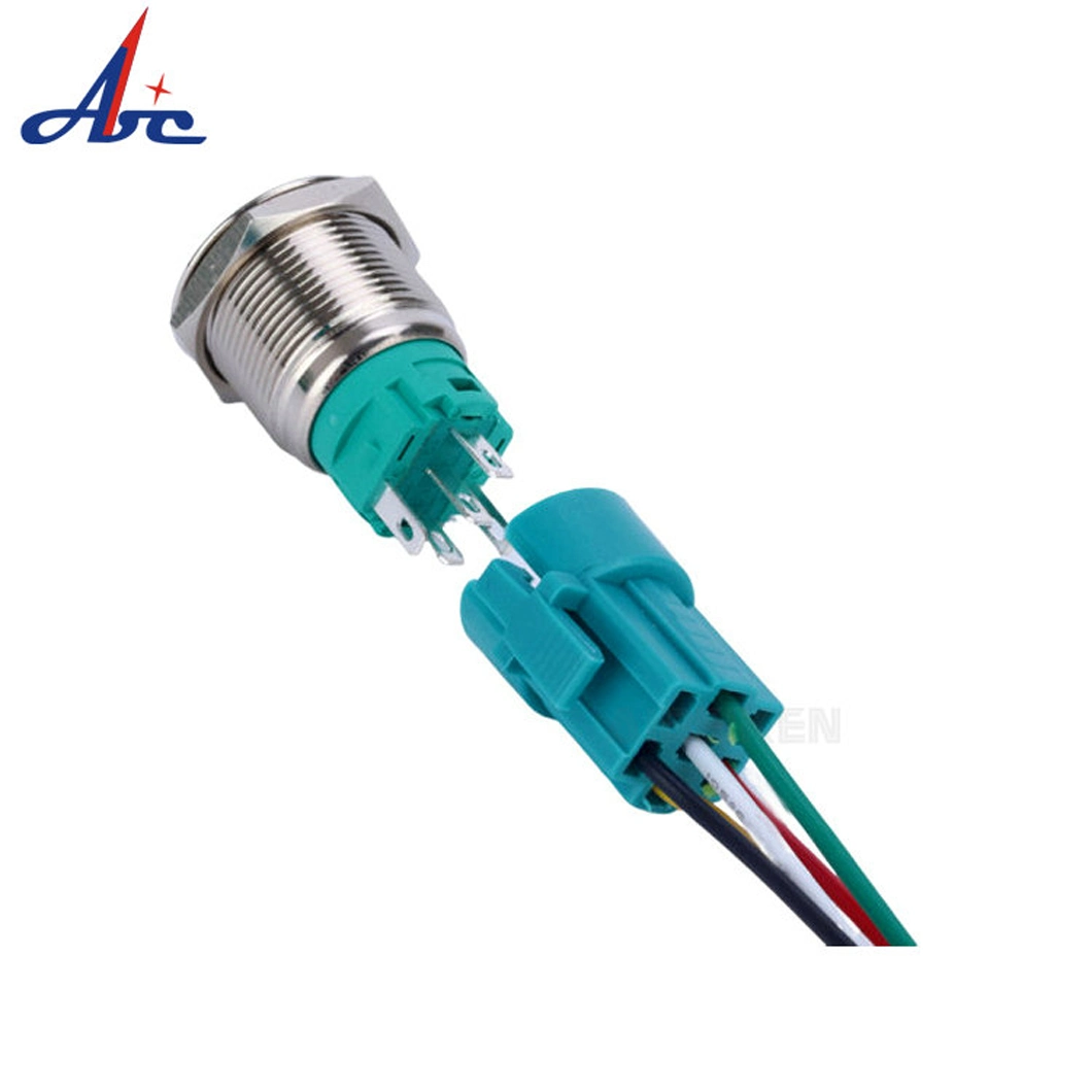 8mm 10mm 12mm 16mm 19mm 22mm 30mm 40mm Waterproof IP67 12V LED Illuminated Momentary Metal on off Stainless Steel Push Button Switch Manufacturer