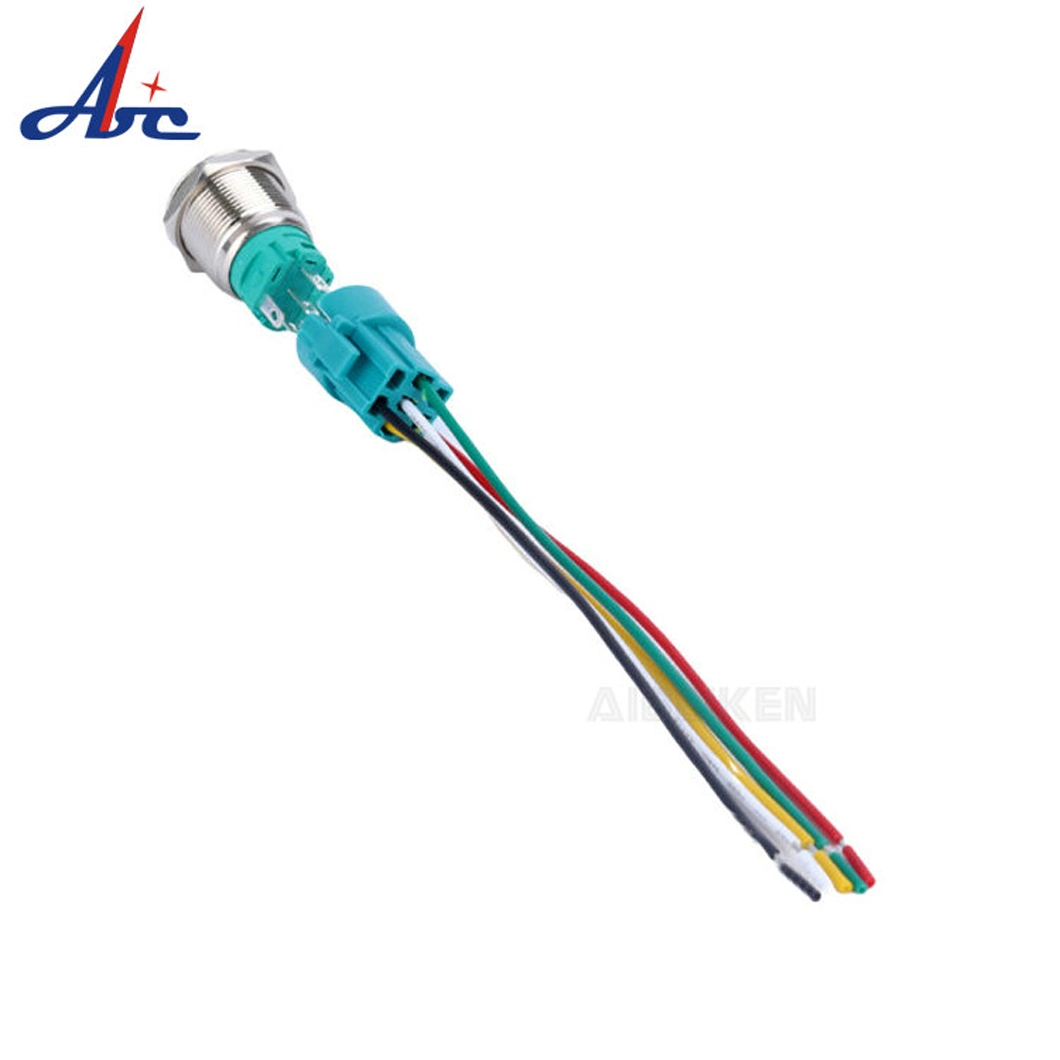8mm 10mm 12mm 16mm 19mm 22mm 30mm 40mm Waterproof IP67 12V LED Illuminated Momentary Metal on off Stainless Steel Push Button Switch Manufacturer