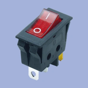 High Quality 20A 125V 15A 250V AC Kcd4 Red Rocker Switch 4/6 Pin
