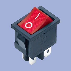 High Quality 20A 125V 15A 250V AC Kcd4 Red Rocker Switch 4/6 Pin