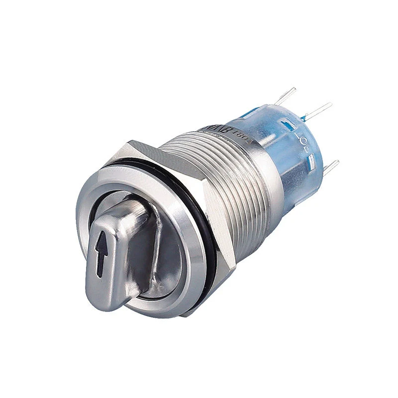 Factory Price 5AMP Rotary Pushbutton 250V Stainless Steel 1no1nc Three Position Knob Switch