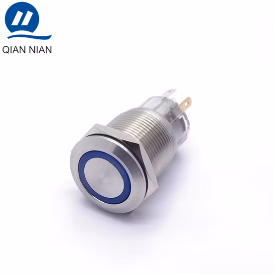 12/16/19/22mm Power Waterproof IP67 Latching Lock Momentary Metal Push Button Switch