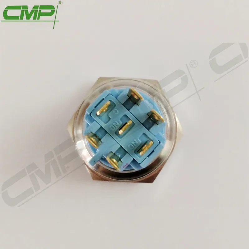 CMP Metal on off Latching RGB or Dual Color Illuminated Push Button Switch