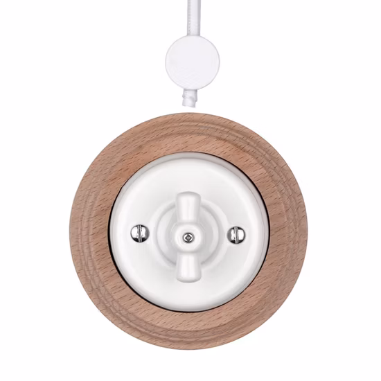 Surface Mounted Electrical Rotary Switch Fashioned Vintage Porcelain Wall Light Switch