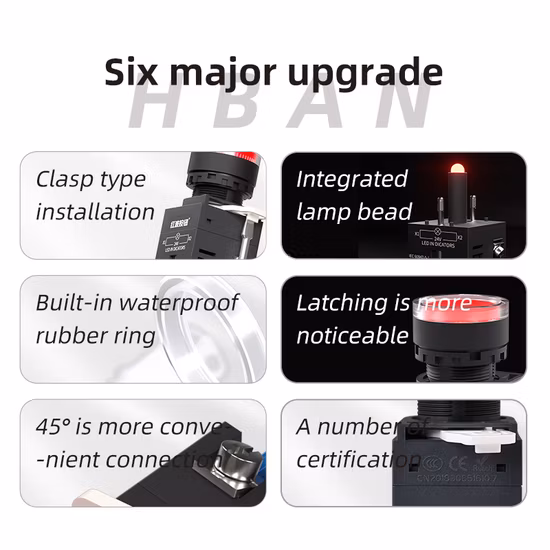 Chinese Manufacturers Xb2 Y5 LED 1no Normally Open Momentary 22mm Plastic Push Button Switch