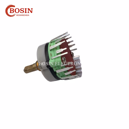 0.5A 125VAC Metal 2/3/4/6/12 Position Selector PCB Rotary Switch