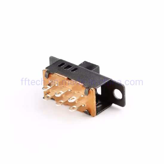 Hot Selling Ss-23D32 Vertical Type 6pins Solder Wire Terminal 3 Position Dp3t 2p3t PCB Toggle Switch Mini Slide Switch