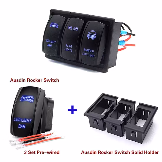 Rocker Switch LED Light Bar 12V Toggle Switch 4 X 4