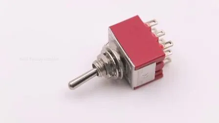 Red 6A Locking on-on Spdt Mini Toggle Switch